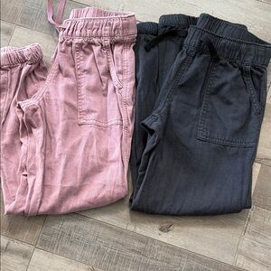 Cat & Jack Dusty Pink and Black Jogger Pants